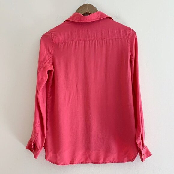 Marc by Marc Jacobs Neon Pink Button Front Silk Blouse XS - Picture 4 of 8